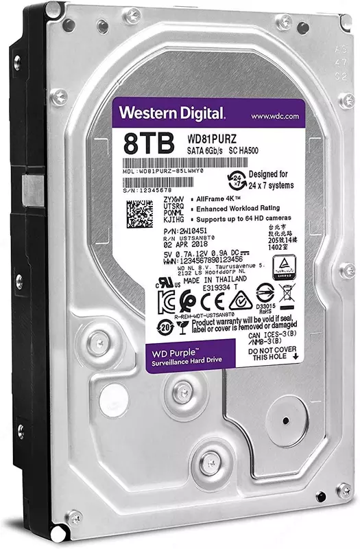 Qattiq disk 8TB WD Purple WD81PURZ