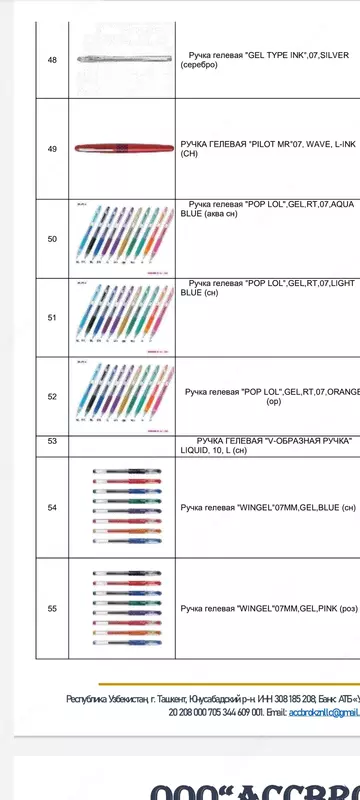 Ручки гелевые