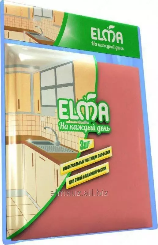 Universal rangli elma salfetkalari 3 dona / paket