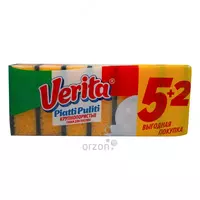 Губка для мытья посуды Verita 5+2 шт/упак