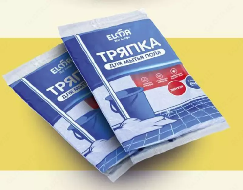  Тряпка для мытья пола Эконом (синяя) - 