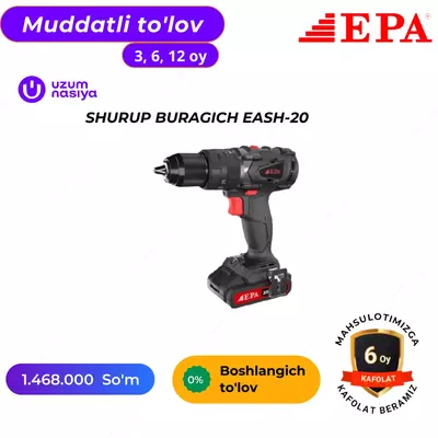 Shurup qotirgich akkumulyatorli