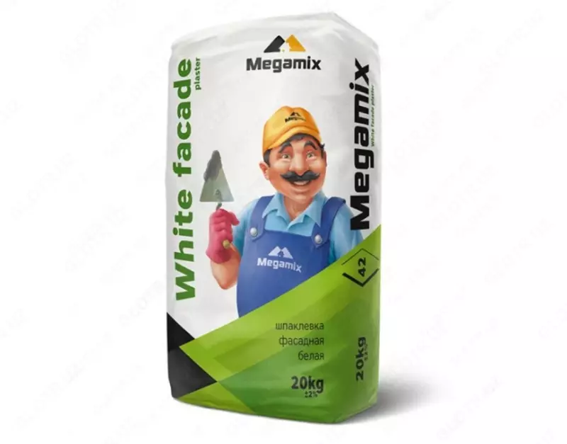 Tashqi jabhada oq macun MEGAMIX White fasad (20 kg)