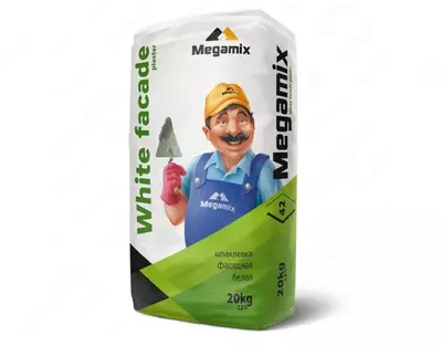 Tashqi jabhada oq macun MEGAMIX White fasad (20 kg) - 39 000 so'm / dona