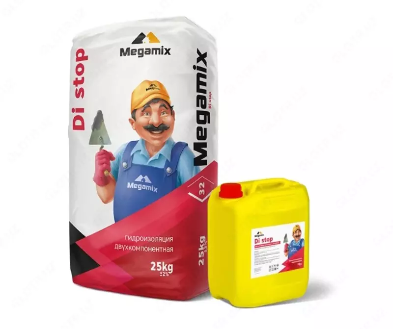 Гидроизоляция "DI STOP MEGAMIX" 10 кг - 320 000 сум