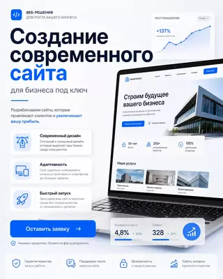 Создание современного сайта для бизнеса под ключ