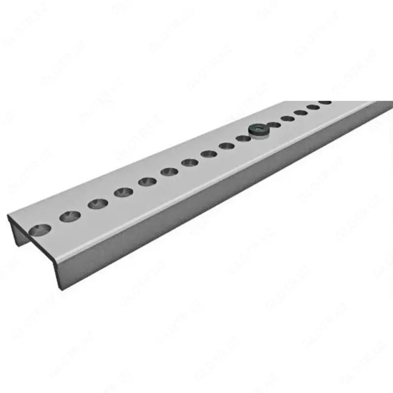 Профиль алюминиевый с перфорацией длина 2100 мм (для монтажа шинодержателей)
