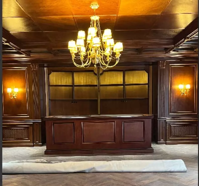 Бильярдная комната Виды шпона мебели - по запросу