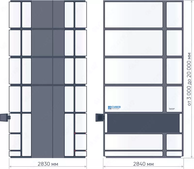 Автоматизированный склад лифтового типа CUBER компании CSort - 899 500 000 сум