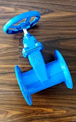 Чугунная задвижка с обрезиненным клином 30ч39р Ду100 Ру16