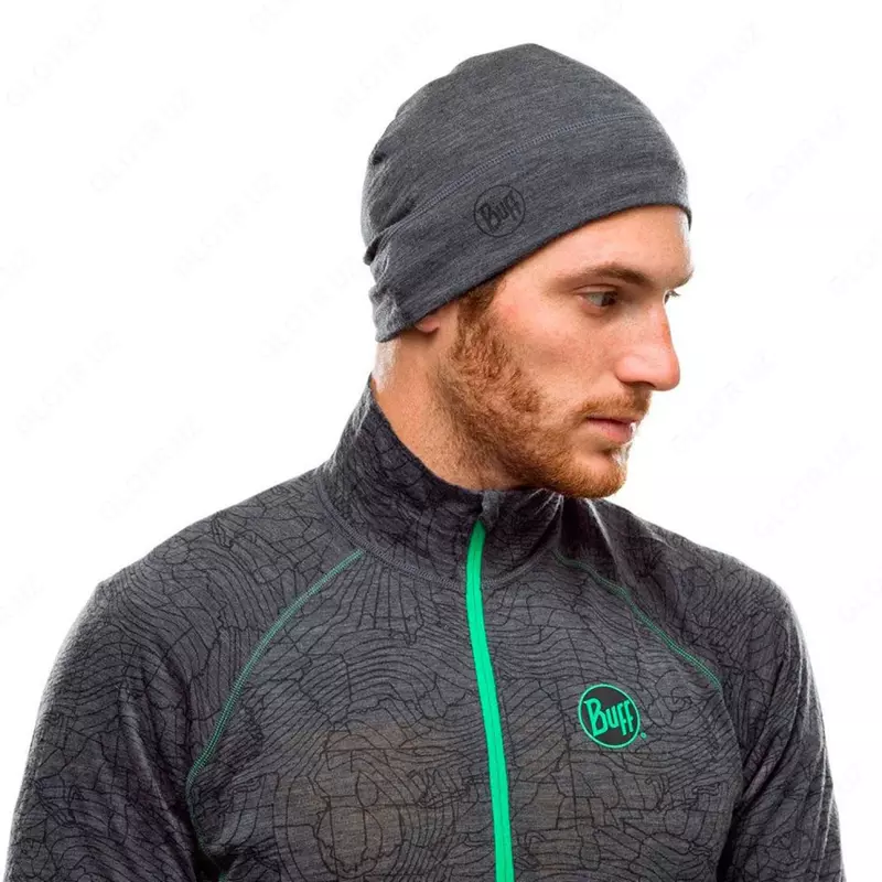 Шапка BUFF MERINO LIGHTWEIGHT BEANIE (solid grey) - 290 000 сум