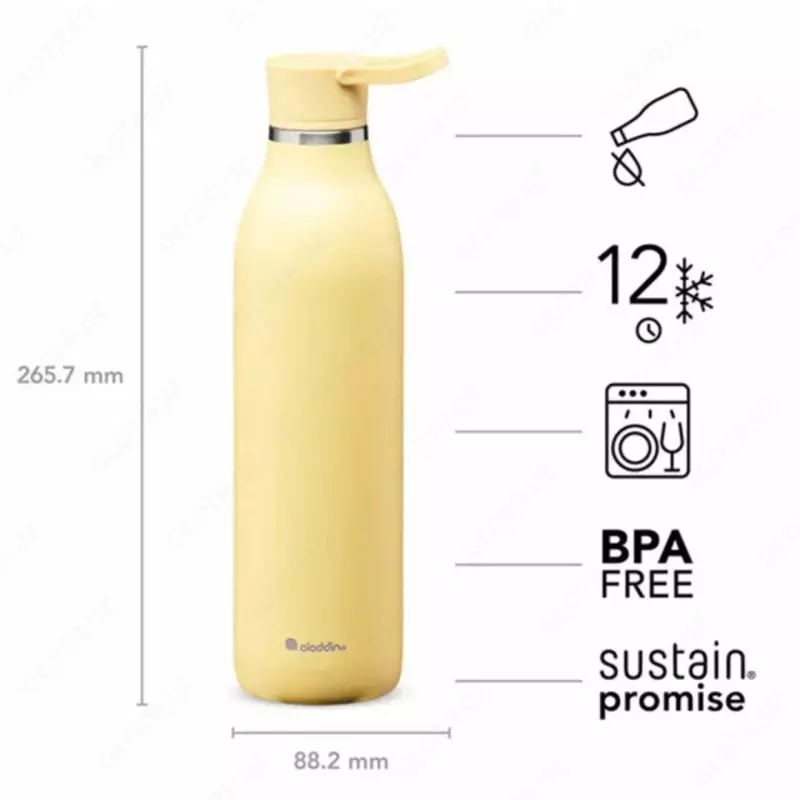 Термобутылка Stanley Aladdin Cityloop 0,6 жёлтый, темно-синий