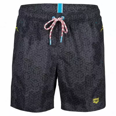 Arena Pro file erkaklar sohil shortlari, XL, black multi soft green