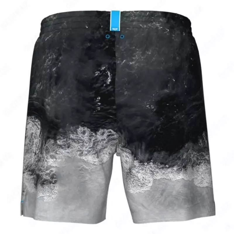 Arena Water prints erkaklar sohil shortlari, XXL, black beach soft green