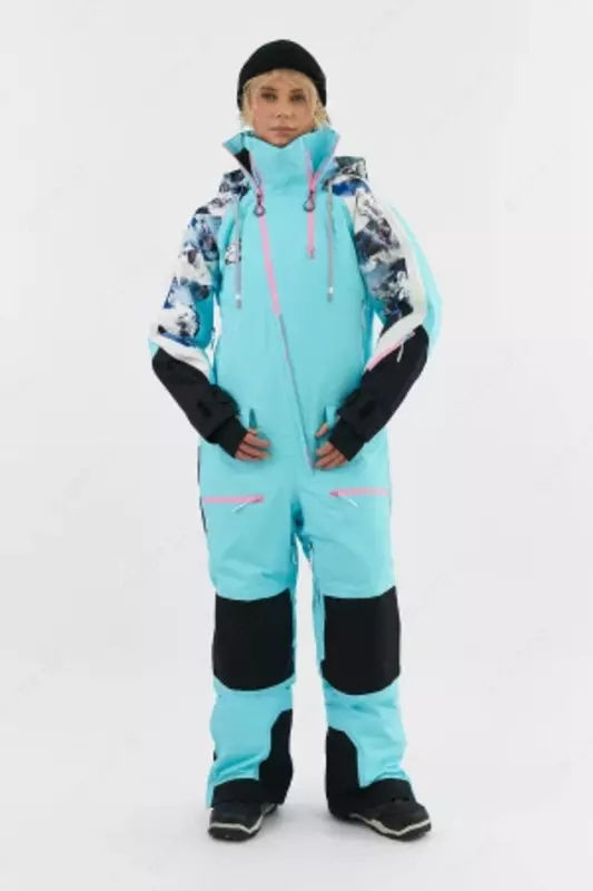 Комбинезон NEPAL KN1141/55/NEO29/20/35 принт гора/неоголубой/черный/белый (SMALL)