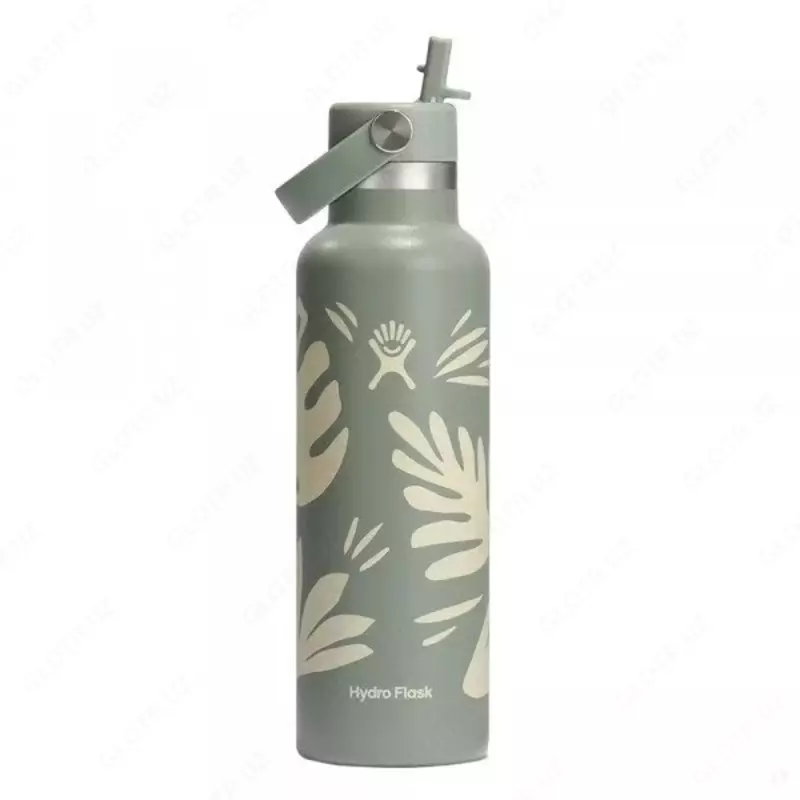 Термо-бутылка Hydro Flask Standard Mouth with Flex Straw Cap 0.6 L зеленый - 766 500 so'm