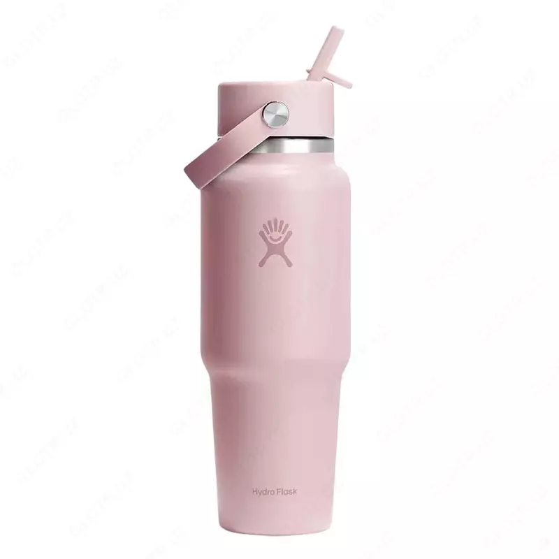 Термо-бутылка Hydro Flask Travel Bottle w/ Flex Straw Cap 0.9 L розовая - 871 500 so'm