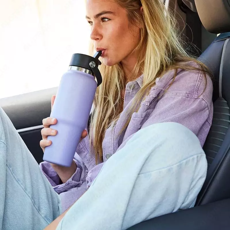 Термо-бутылка Hydro Flask Travel Bottle w/ Flex Straw Cap 0.9 L розовая Chakana savdo