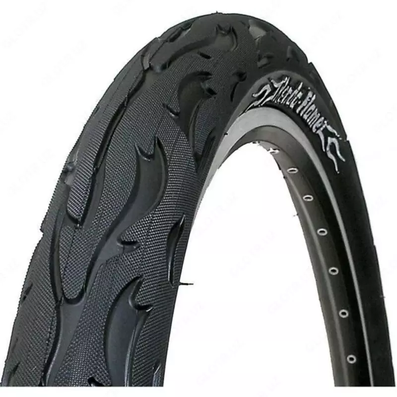 Velosiped shinasi 26x2.125 (57-559)  K-1008A modeli  FLAME seriyasi  qora