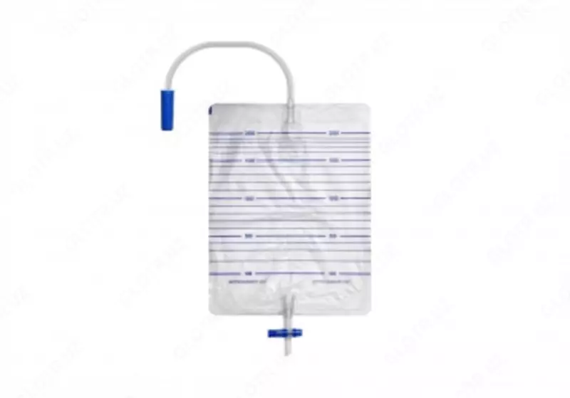 Мочеприемник прикроватный с Т-образным сливным клапаном стерильный однократного применения объемом 2л