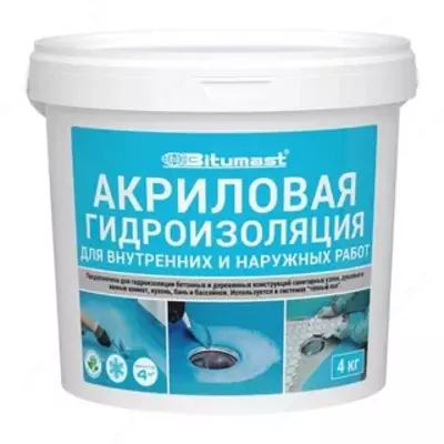 Гидроизоляция акриловая Bitumast 4кг