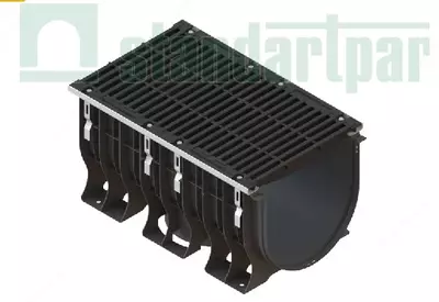 ЛОТОК POLYMAX ПЛАСТИКОВЫЙ С РЕШЕТКОЙ ЩЕЛЕВОЙ ЧУГУННОЙ