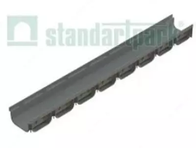 Лоток водоотводный S'park 2 пластиковый серый DN100 h70 с решеткой щелевой пластиковой кл. А15 (Комплект серый-черный) - 115 000 сум / шт.