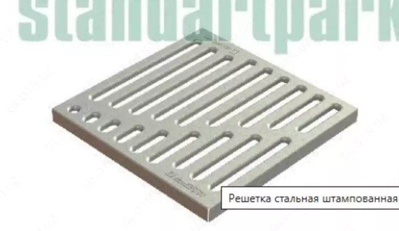 РЕШЕТКА СТАЛЬНАЯ ШТАМПОВАННАЯ BASIC ОЦИНКОВАННАЯ К ДОЖДЕПРИЕМНИКУ 300X300 КЛ. А15