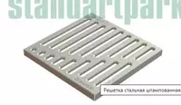РЕШЕТКА СТАЛЬНАЯ ШТАМПОВАННАЯ BASIC ОЦИНКОВАННАЯ К ДОЖДЕПРИЕМНИКУ 300X300 КЛ. А15