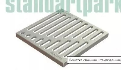 РЕШЕТКА СТАЛЬНАЯ ШТАМПОВАННАЯ BASIC ОЦИНКОВАННАЯ К ДОЖДЕПРИЕМНИКУ 300X300 КЛ. А15