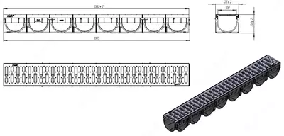 ЛОТОК ВОДООТВОДНЫЙ S’PARK 3 ПЛАСТИКОВЫЙ DN100 H100 С РЕШЕТКОЙ ЩЕЛЕВОЙ СТАЛЬНОЙ ОЦИНКОВАННОЙ (КОМПЛЕКТ) - 220 000 сум / шт.