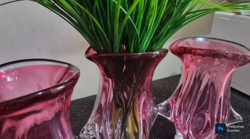 Ваза винтажная розового оттенка дизайнер Йозеф Господка Josef Hospodka - Respiratory Protection 3M