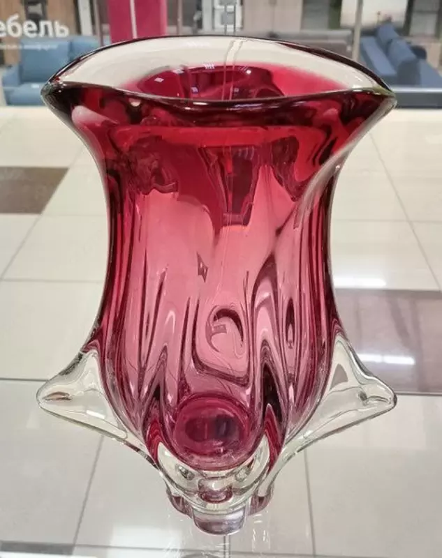 Respiratory Protection 3M - Ваза винтажная розового оттенка дизайнер Йозеф Господка Josef Hospodka