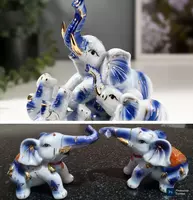 Фарфоровые статуэтки семья слонов новые качественные 4шт семейка качественный фарфор 4шт - Статуэтки