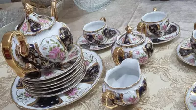 1 700 000 сум / шт Новый Чайный сервиз Оригинал из насыщенной позолоты 3комплект