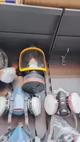 Респиратор маска противогаз 40 мм интерфейс фильтра зеркало высокой четкости силиконовый противогаз аэрозольная краска защитная маска - 455 000 сум