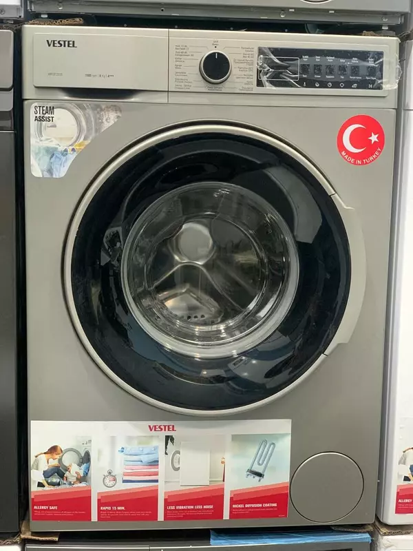 Стиральная машинка Vestel 8кг белый и серый цвет с доставкой на дом!