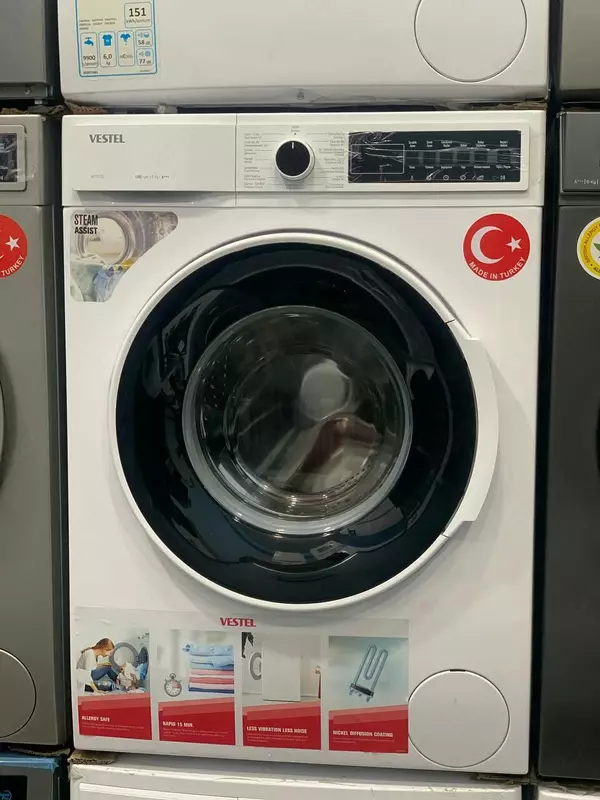  Стиральная машинка Vestel 8кг белый и серый цвет с доставкой на дом! - 