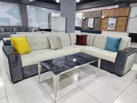 Большой модульный угловой диван с выдвижным механизмом дельфин и сундук