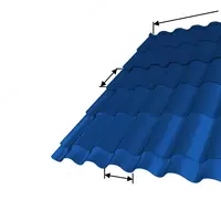 Металлочерепица Ламонтерра X (ПЭ-01-5005-0.45) Синий - по запросу