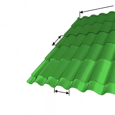 Металлочерепица Ламонтерра X NormanMP (ПЭ-01-6005-0.5) Зеленый мох - Цена по запросу