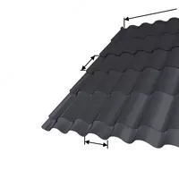Металлочерепица Ламонтерра X NormanMP (ПЭ-01-7024-0.5) Серый графит - по запросу