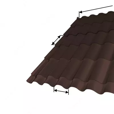 Металлочерепица Ламонтерра X NormanMP (ПЭ-01-8017-0.5) Шоколад - Цена по запросу