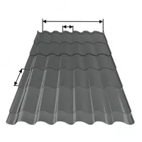 Металлочерепица Ламонтерра X (VikingMP-01-8019-0.45) Матовый Серо-коричневый