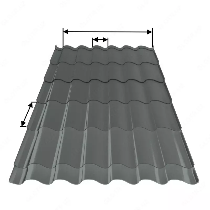 Металлочерепица Ламонтерра X (VikingMP-01-8019-0.45) Матовый Серо-коричневый - по запросу