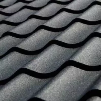 Металлочерепица Ламонтерра X (VikingMP-01-9005-0.45) Матовый Черный