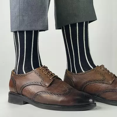 Носки с белыми полосками