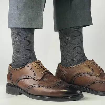 Серый носки с клетками