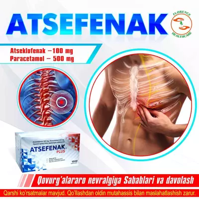 Asefenak Plus nevralgiyani davolash - 45 000 so'm / donadan