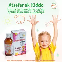 Atsefenak Kiddo - isitma tushiruvchi va og'riq qoldirish uchun suspenziya - 27 000 so'mdan